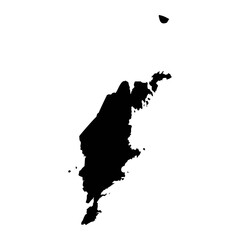 Gotland county map, province of Sweden. Vector illustration.
