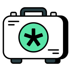 Vector design of first aid kit