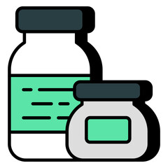 A unique design icon of drugs bottle