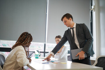 Businesspeople having meeting in the office