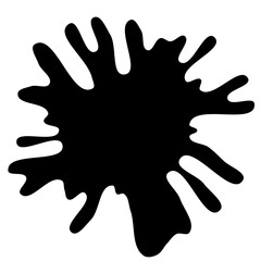 Obraz premium Ink drops and splashes. Blotter spots, liquid paint drip drop splash and ink splatter. Artistic dirty grunge abstract spot vector set. Illustration monochrome drip splash, splat messy inkblot. Vector 