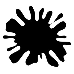 Obraz premium Ink drops and splashes. Blotter spots, liquid paint drip drop splash and ink splatter. Artistic dirty grunge abstract spot vector set. Illustration monochrome drip splash, splat messy inkblot. Vector 