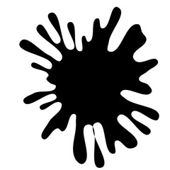 Ink drops and splashes. Blotter spots, liquid paint drip drop splash and ink splatter. Artistic dirty grunge abstract spot vector set. Illustration monochrome drip splash, splat messy inkblot. Vector 