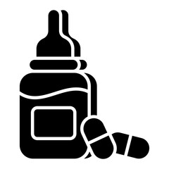 Fototapeta premium A unique design icon of drugs bottle