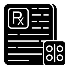 Trendy design icon of prescription