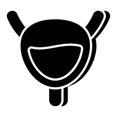 Conceptual solid design icon of bladder 