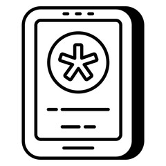 Obraz premium Trendy vector design of mobile medical app