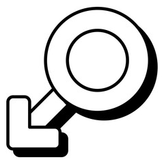 Editable design icon of male symbol