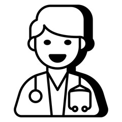 A unique design icon of doctor