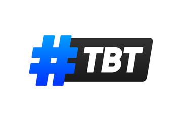 Tbt hashtag. Thursday throwback symbol. Banner tbt concept. Vector illustration. Generative AI
