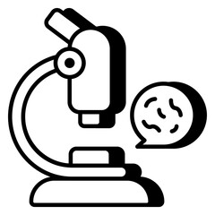 A linear design icon of microscope