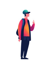 vector icon isolated young man Generative AI
