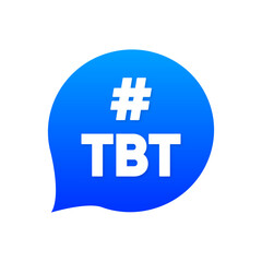 Tbt hashtag. Thursday throwback symbol. Banner tbt concept. Vector illustration. Generative AI