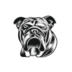 Dog head sketch for t-shirts. 