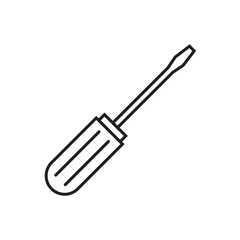 Screwdriver line icon, logo vector