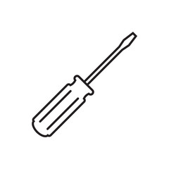 Screwdriver line icon, logo vector