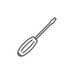 Screwdriver line icon, logo vector