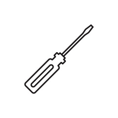 Screwdriver line icon, logo vector