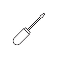 Screwdriver line icon, logo vector