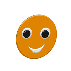 Smile icon 3D vector