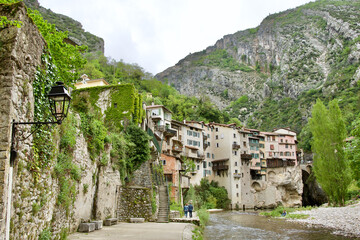 Fototapeta na wymiar Panoramic view of the beautiful tourist village of 