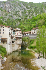 Fototapeta na wymiar Panoramic view of the beautiful tourist village of 