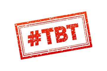 Tbt hashtag. Thursday throwback symbol. Rubber stamp tbt concept. Vector illustration. Generative AI