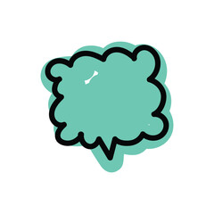 speech bubble and message simple icon