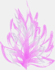 Hand-drawn brush abstract watercolor flower background