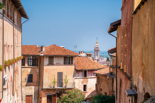 View of Saluzzo, Cuneo, Piedmont, Italy