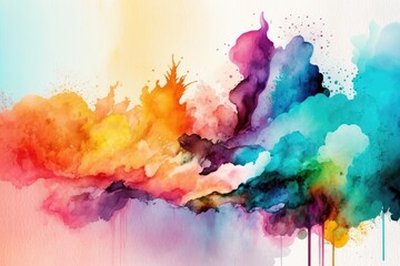 Colorful watercolor background. Abstract grunge background with paint splashes