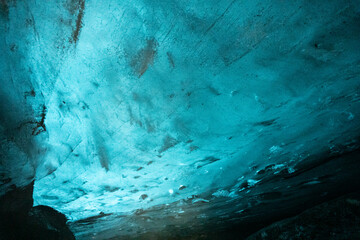 Obraz na płótnie Canvas Excursion to a glacier cave in Vatnajökull, Iceland