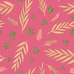 seamless background with leaves