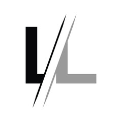 LL letter logo design template elements. LL letter vector logo.