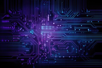 Blue and purple technology circuit