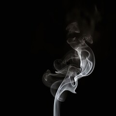 Black background with smoke in spotlight