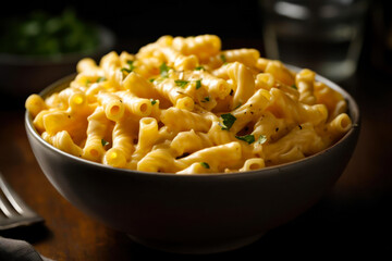 close-up of a creamy pasta dish
