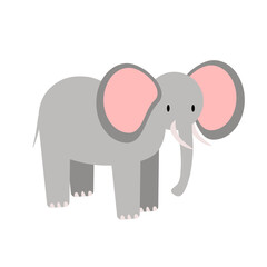 Cartoon elephant isolated on white background EPS