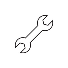 Wrench line icon, logo vector
