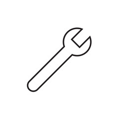 Wrench line icon, logo vector