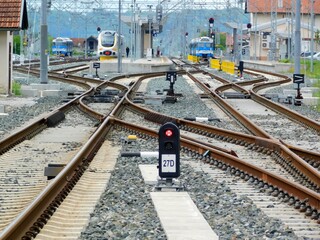Naklejka premium railway station
