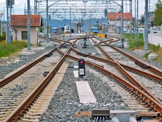 Naklejka premium railway station