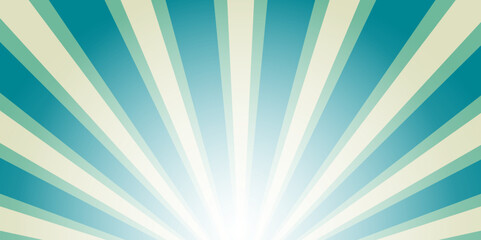 Sunlight retro horizontal background. Pale red and beige color burst background. Fantasy Vector illustration. Magic Sun beam ray pattern background. Old paper starburst. Circus poster or placard