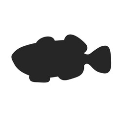 Fish vector Icon. Sea Food illustration symbol. Farm Element logo. EPS