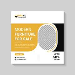 Furniture web banner post template 