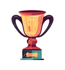 Fototapeta premium First place trophy signifies success in competition Generative AI