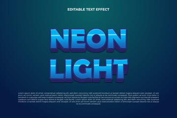 Fototapeta premium editable text effect neon light