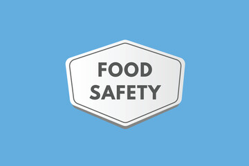 Food Safety text Button. Food Safety Sign Icon Label Sticker Web Buttons