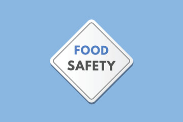 Food Safety text Button. Food Safety Sign Icon Label Sticker Web Buttons