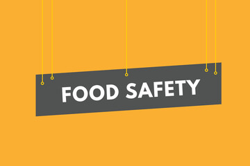 Food Safety text Button. Food Safety Sign Icon Label Sticker Web Buttons